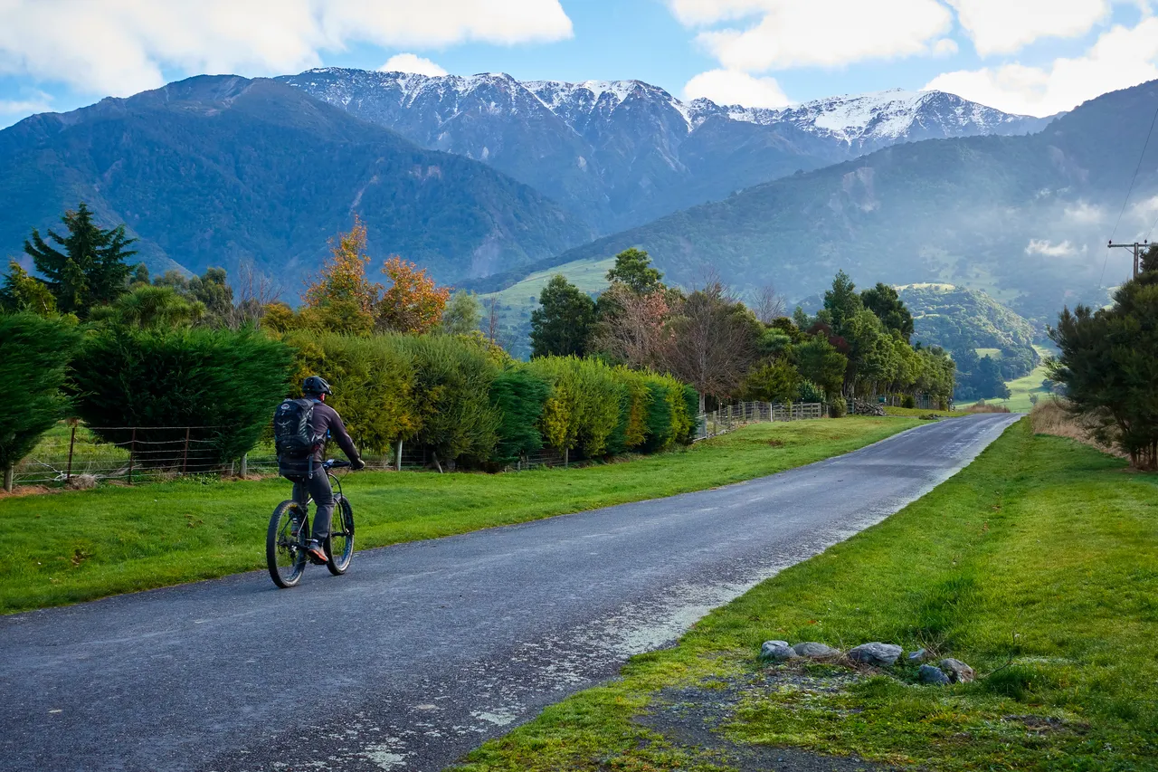 Cycling through farmland