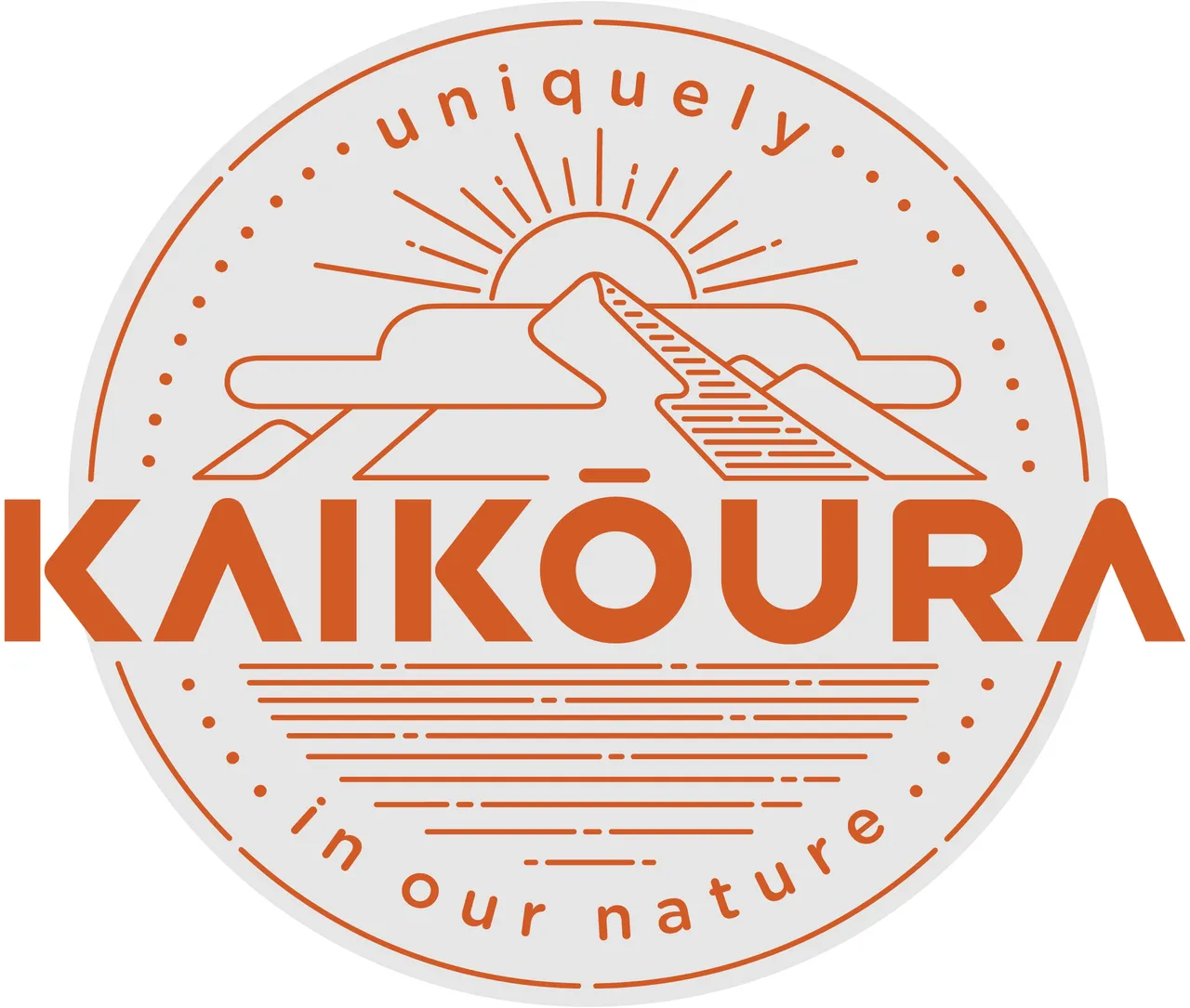 Destination Kaikoura_Logo_Whenua_(Orange_Grey)