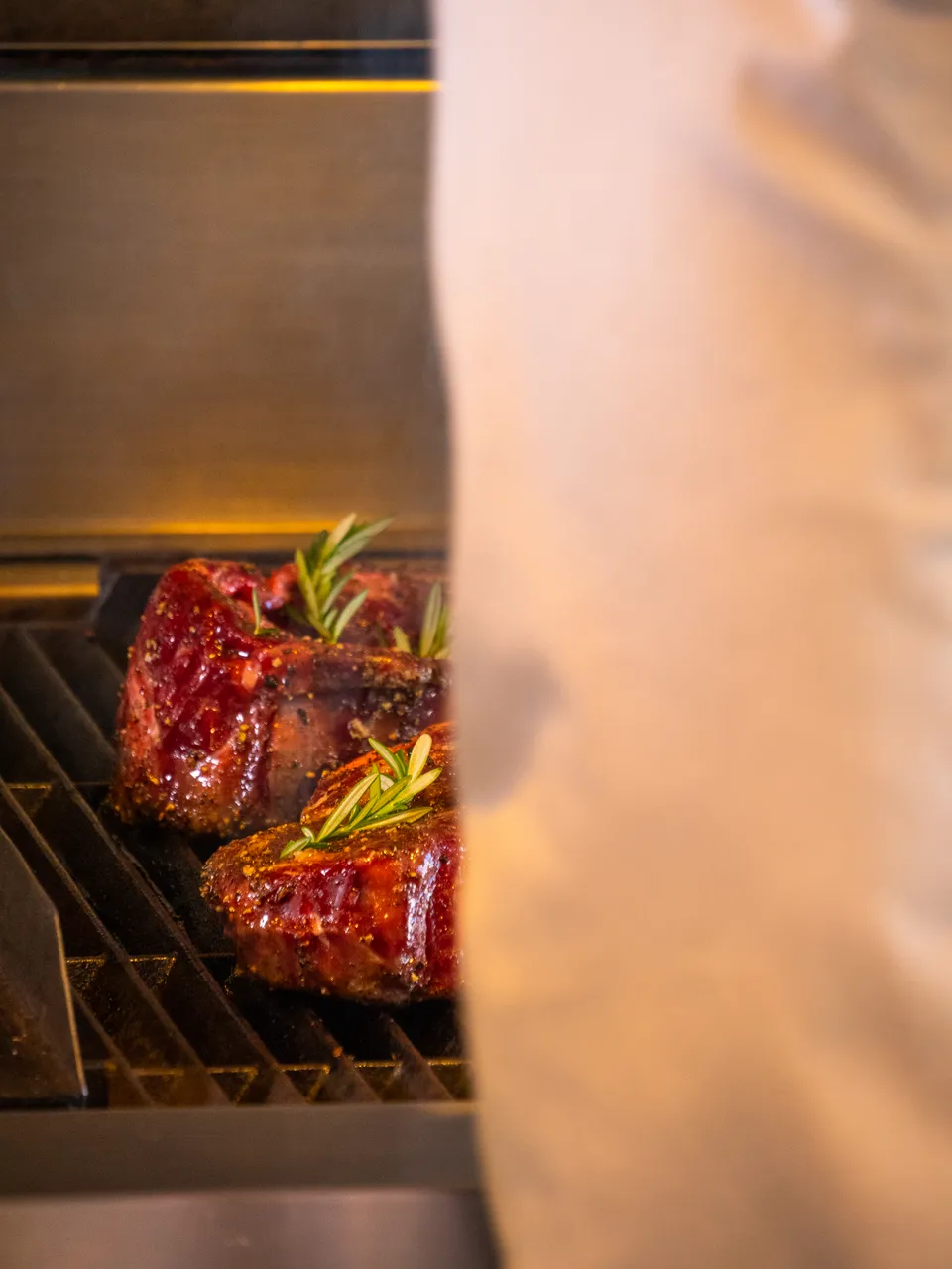 Hapuku Lodge meat cooking