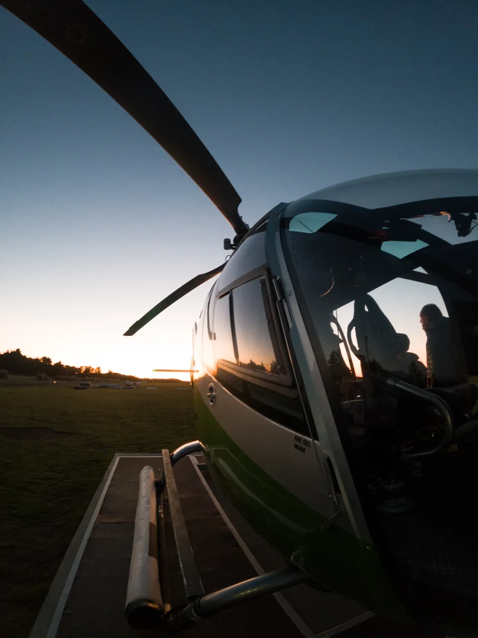 South Pacific Helicopter Front View