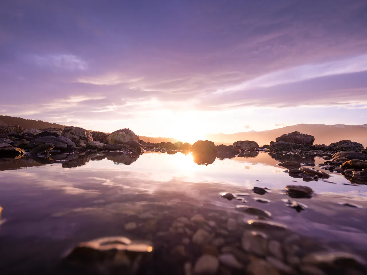 Scenic Sunset Rockpool