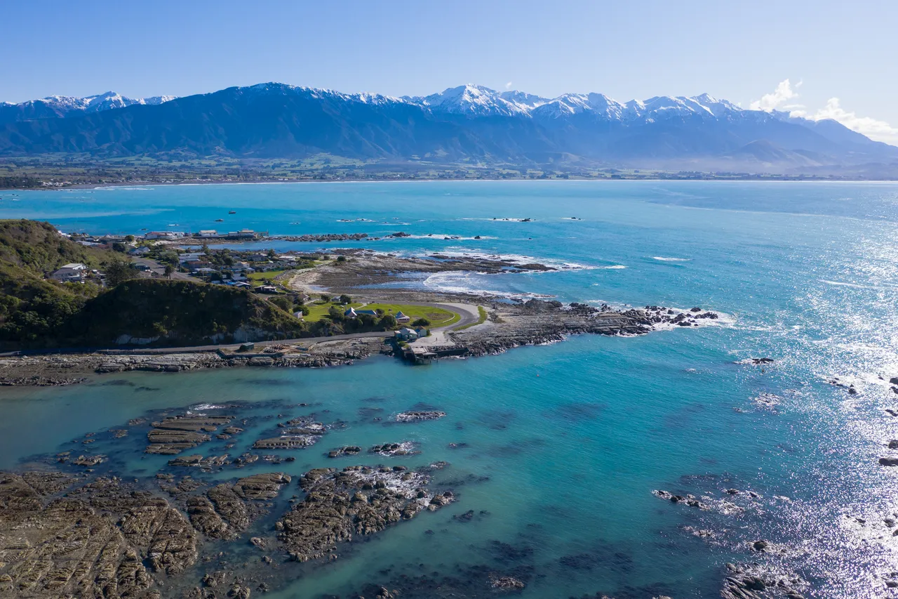 Old Wharf Aerial View Drone Mountains Sea 3