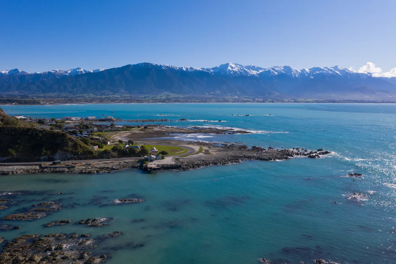 Old Wharf Aerial View Drone Mountains Sea 2