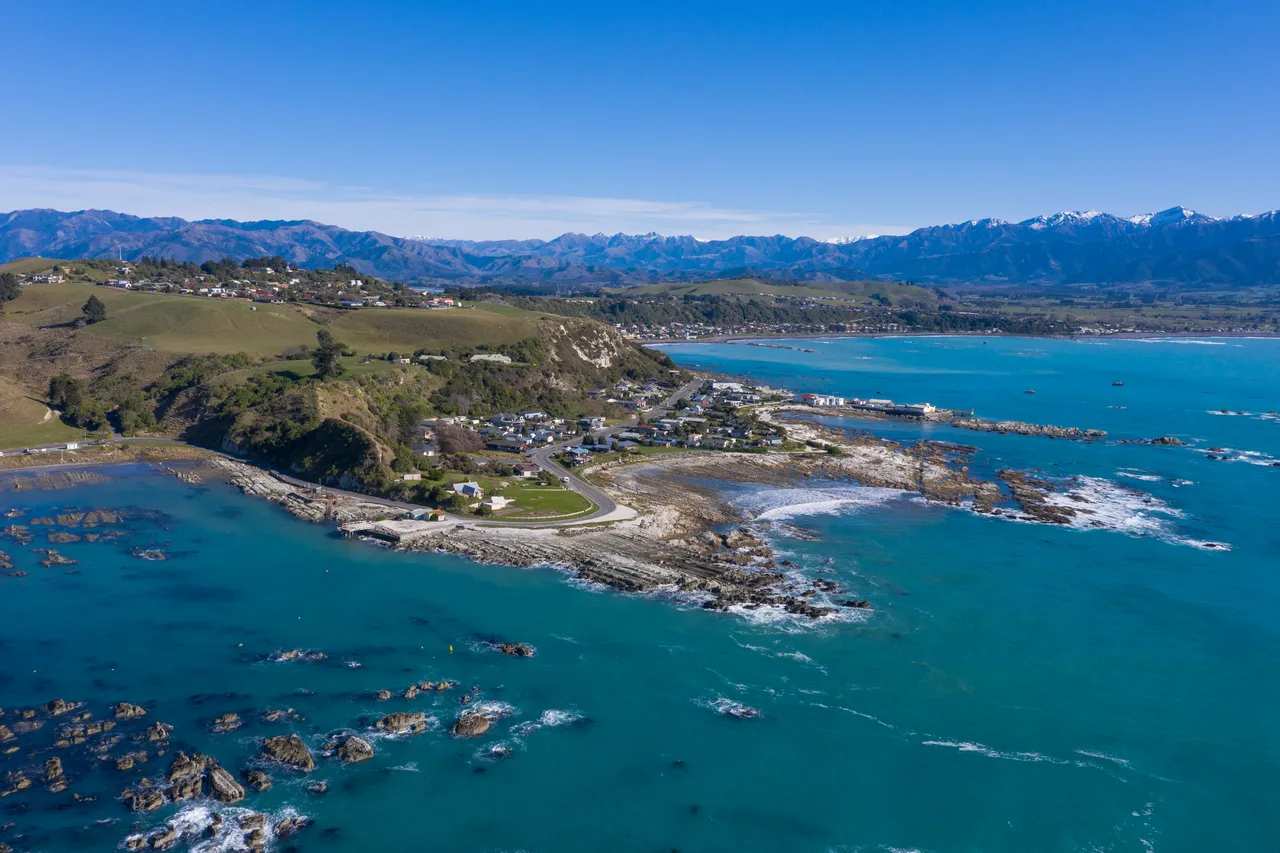 Old Wharf Aerial View Drone Mountains Sea