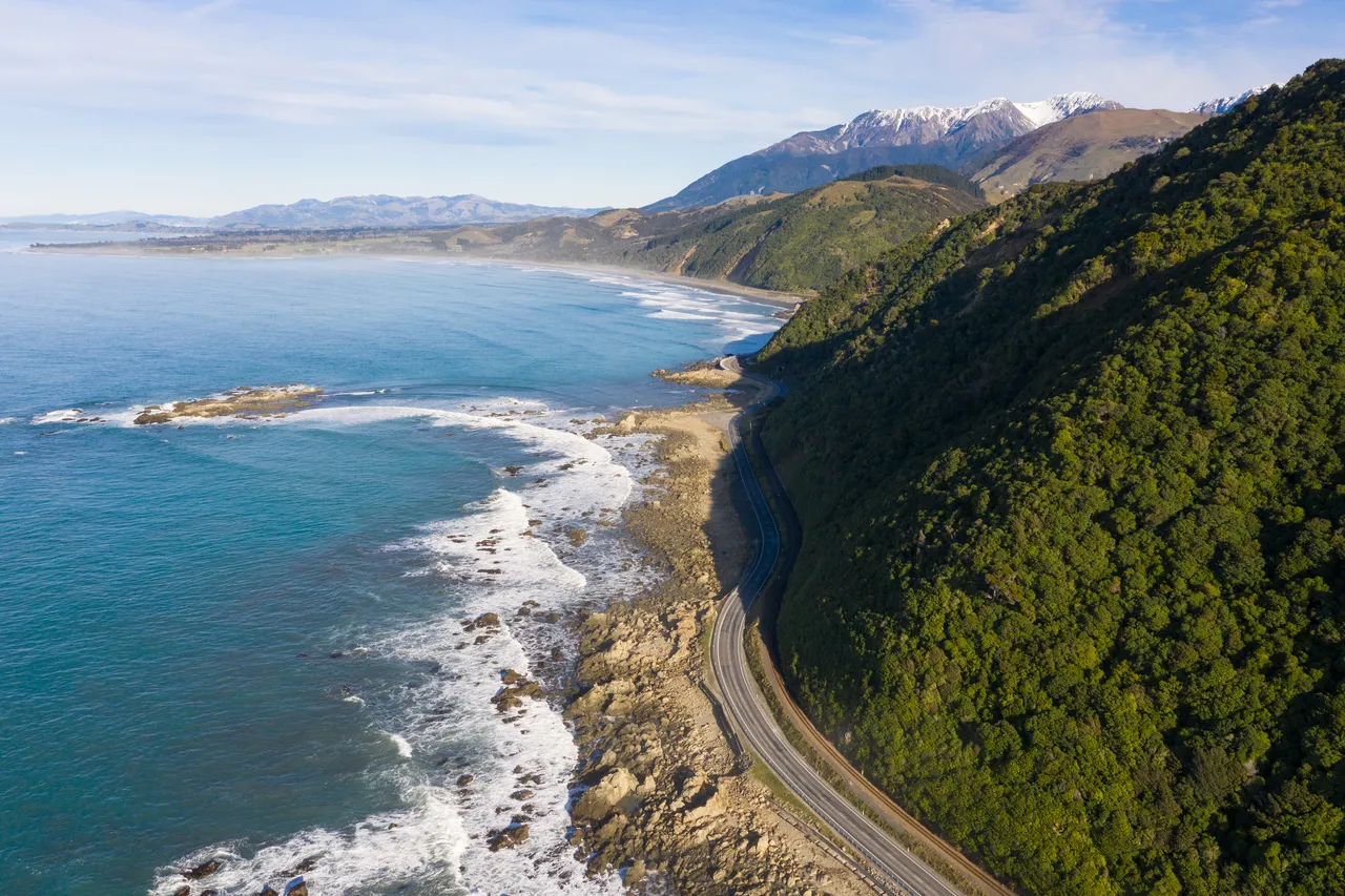 Kaikoura coastal road