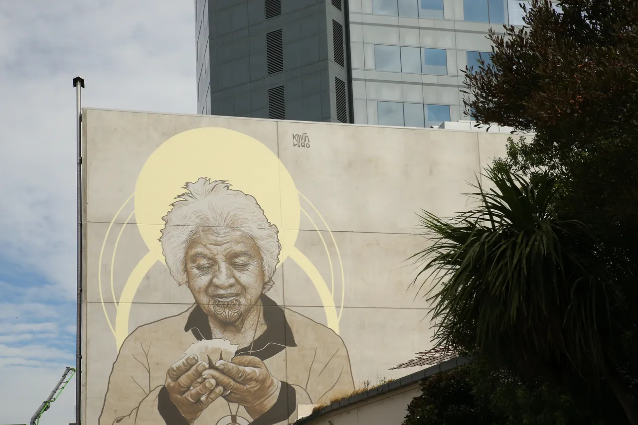 Whero O Te Rangi Bailey Street Art - Kevin Ledo Artwork 
