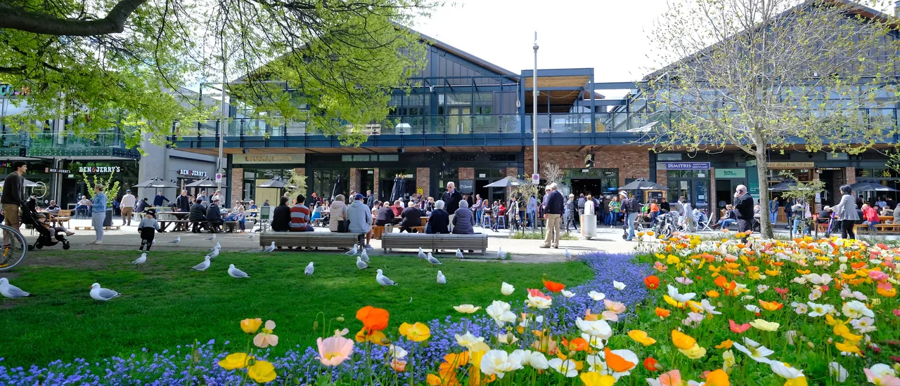 Riverside Market Exterior Spring 