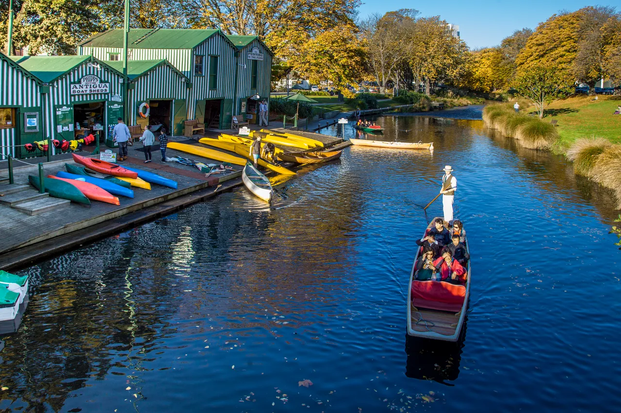 Punting along the Avon River