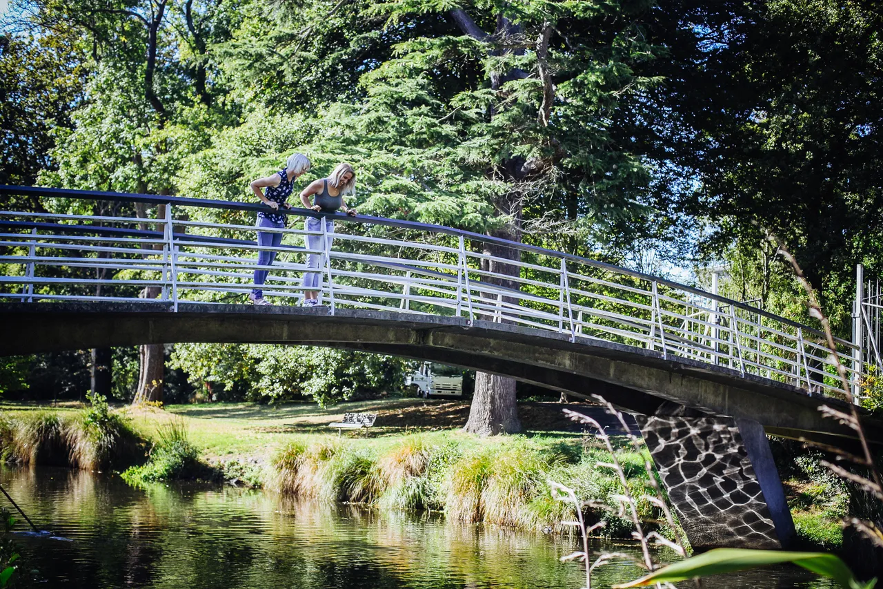 Footbridge looking over the Avon River