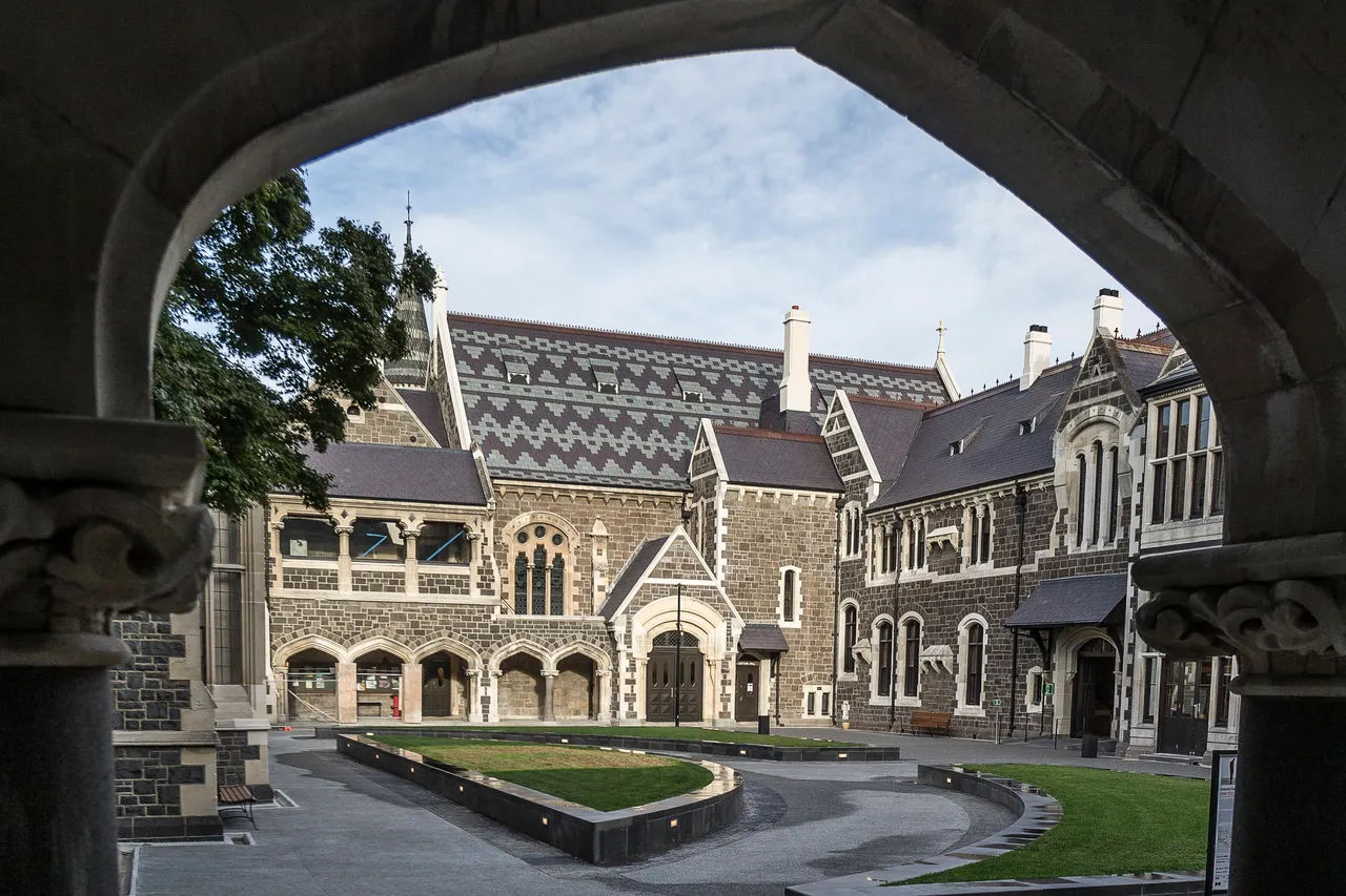 Arts Centre North Quad through the archway