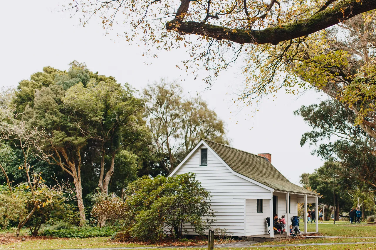 Deans Cottage in Riccarton Bush in Autumn