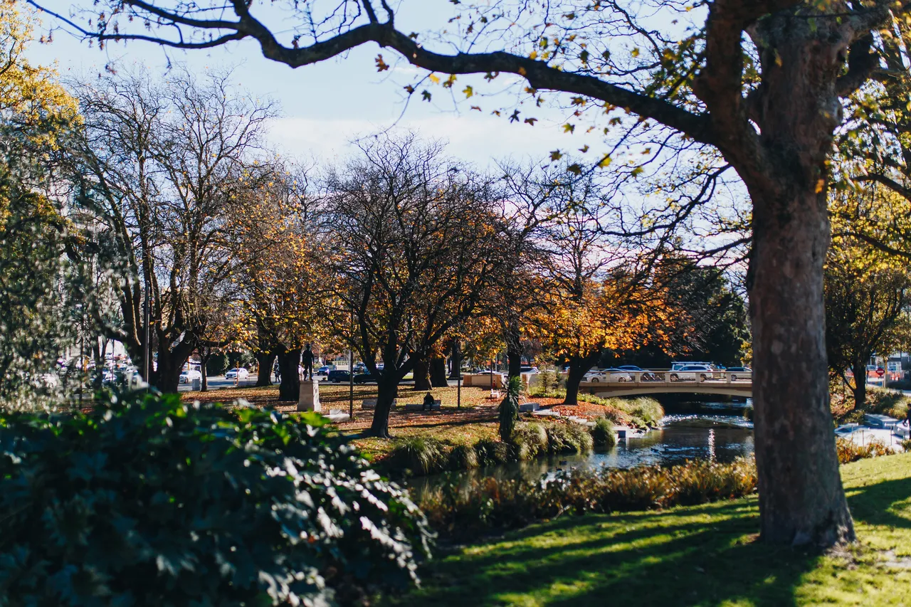 Otakaro Avon River with Bridge