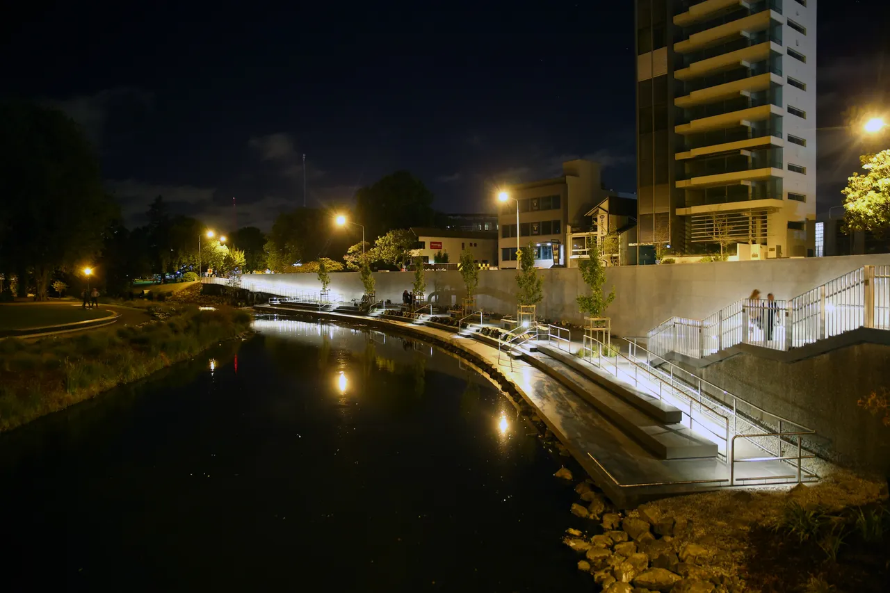 Canterbury Earthquake National Memorial at night