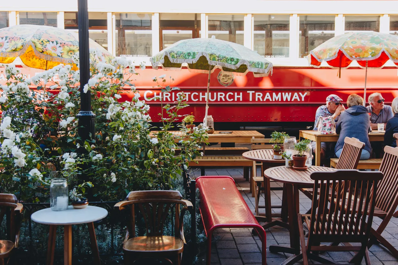 Outdoor seating at The Last Word