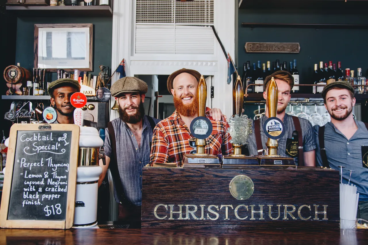 Bar staff at OGB