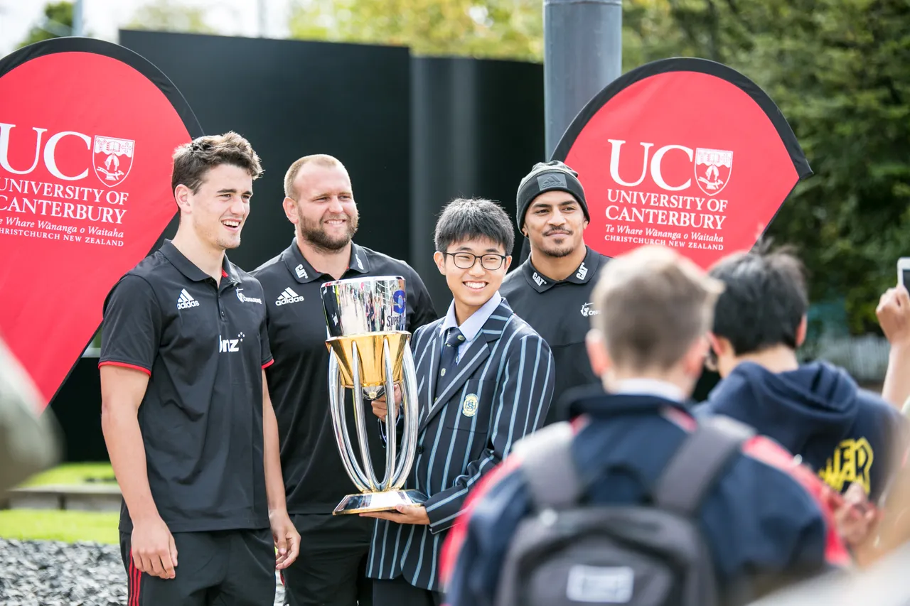 Crusaders with Chinese student