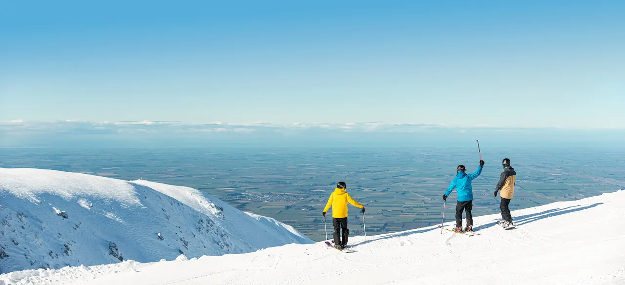 Mt Hutt Group Enjoying Canterbury View
