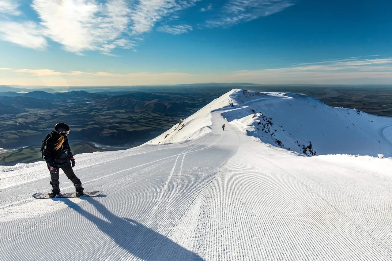 Mt Hutt Woman Snowboarding Virgin Mile