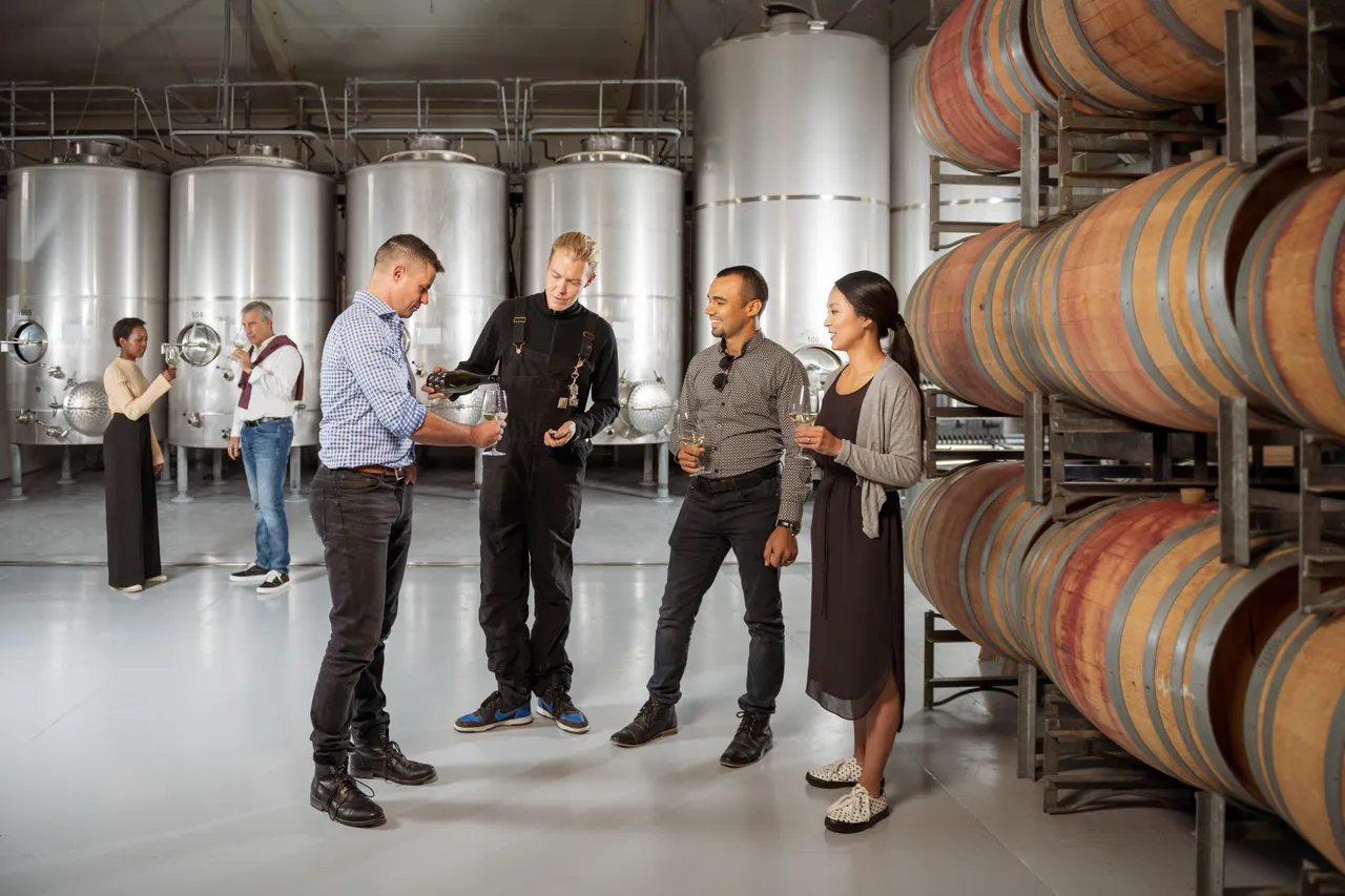 North Canterbury Winery - delegates tasting 