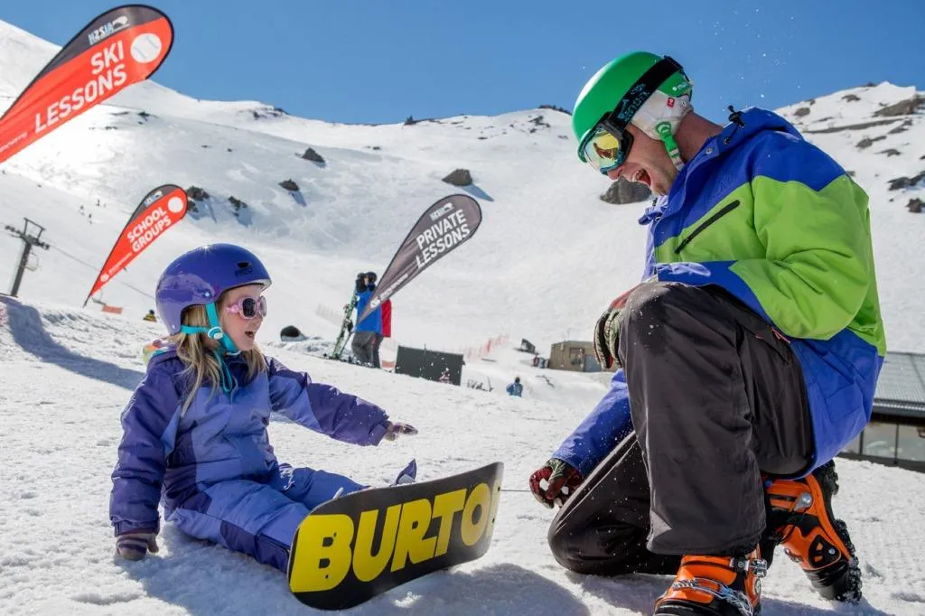 Kid Snowboarding at Mt Hutt