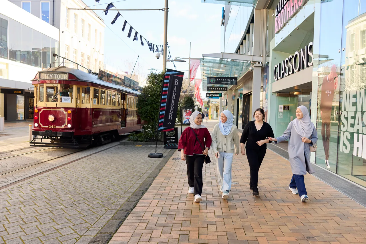 Canterbury Student - Cashel Mall Tram Walk