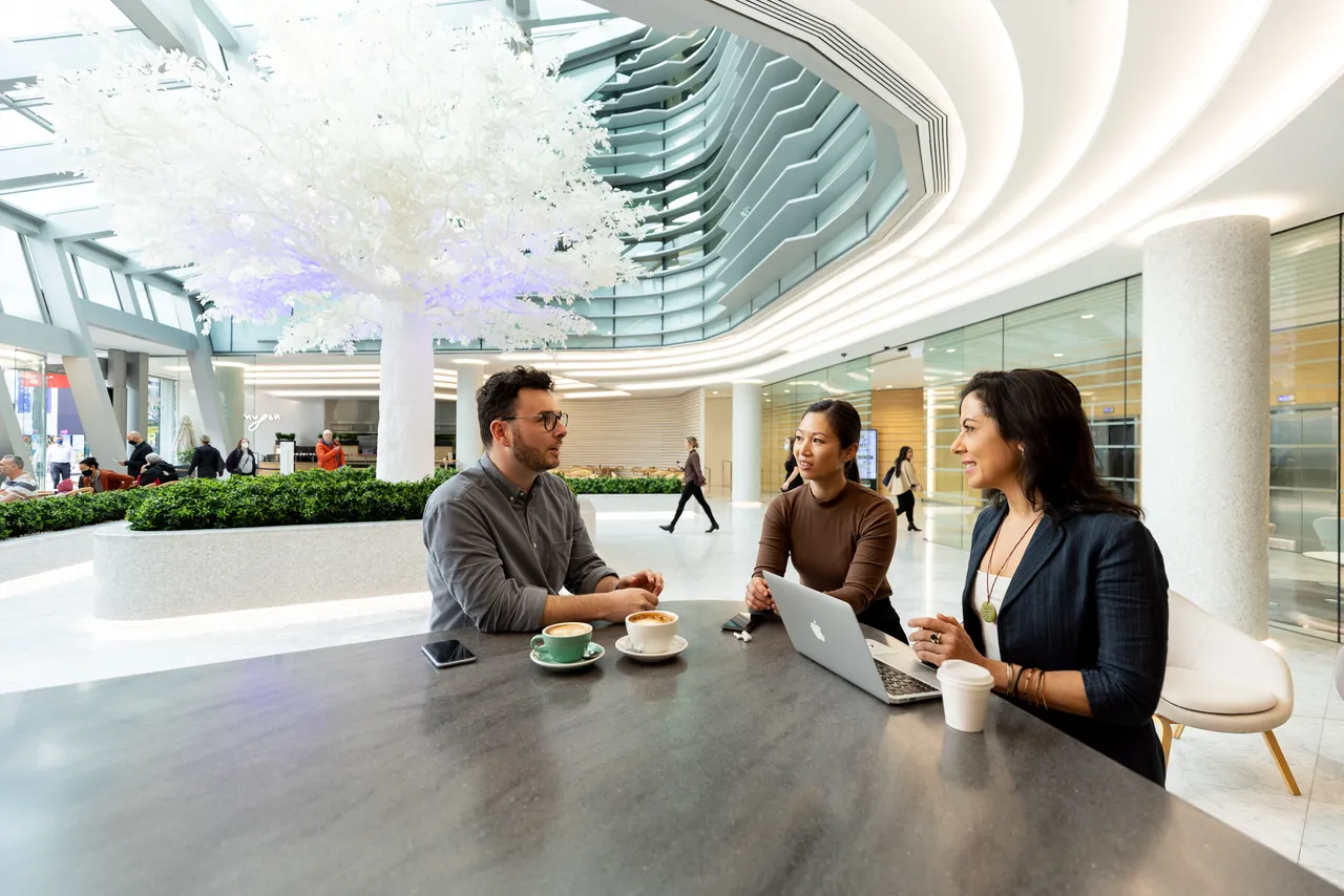 Group coffee meeting