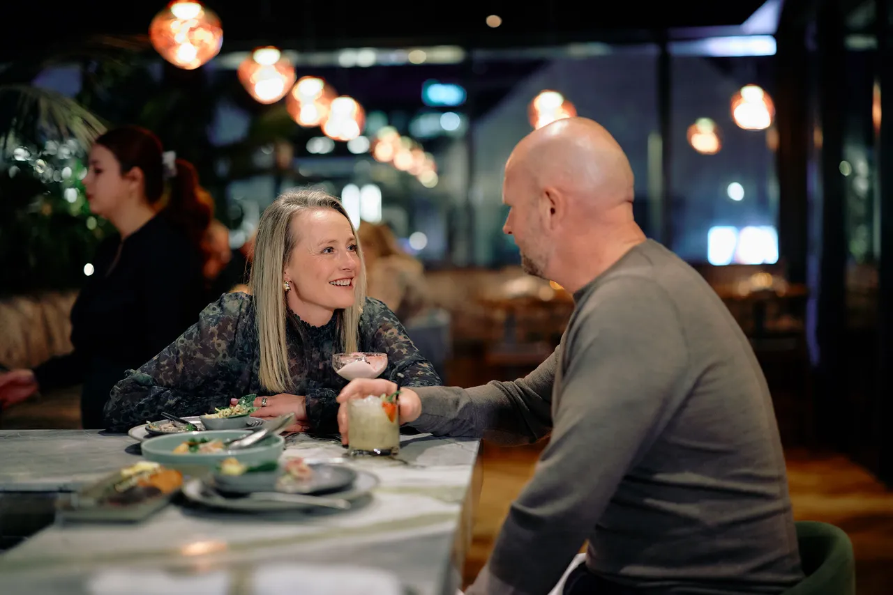 Couple Dining at King of Snake