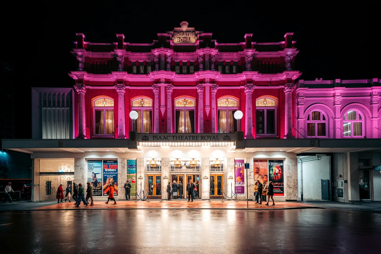 The Isaac Theatre Royal at night