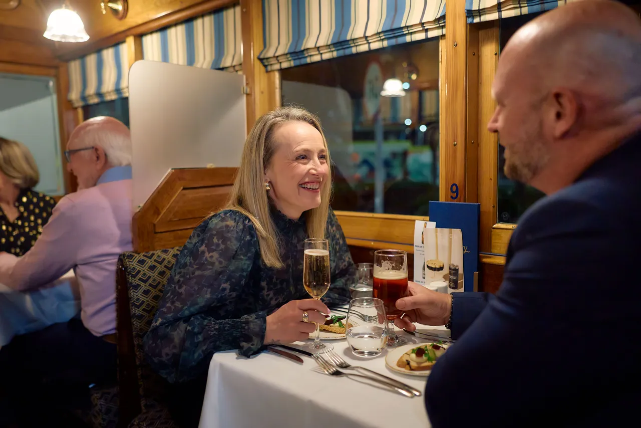 Couple at the Tram Restaurant