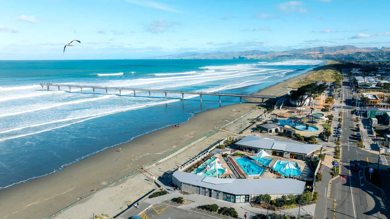 Aerial view of New Brighton coast
