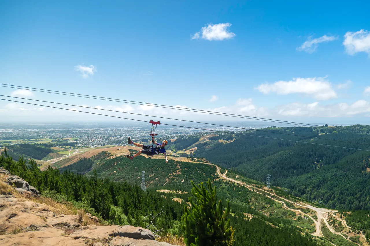 Zipline at Christchurch Adventure Park
