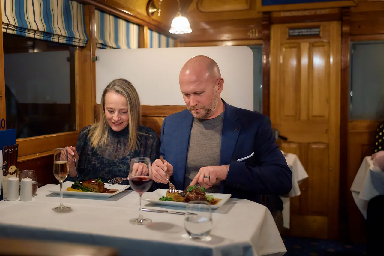 Couple at the Tram Restaurant