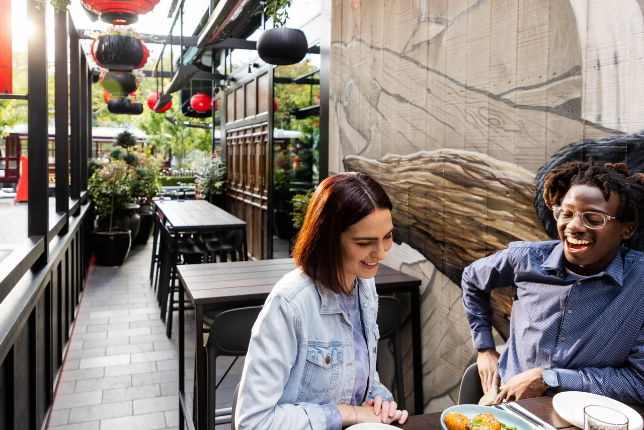 Food and drinks by the Ōtākaro Avon River