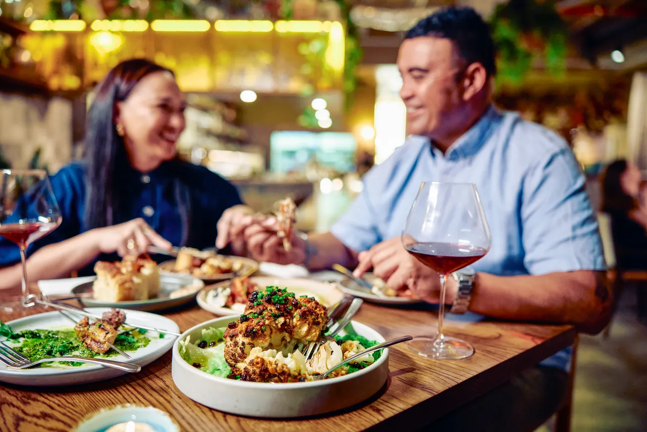 Couple dining at Odeon