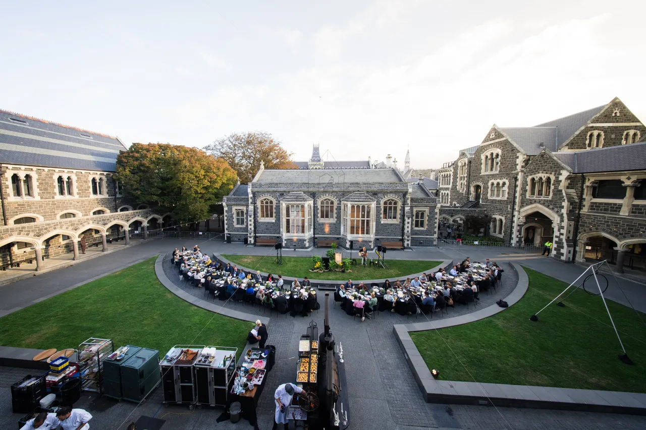 Outdoor dinner at the Arts Centre