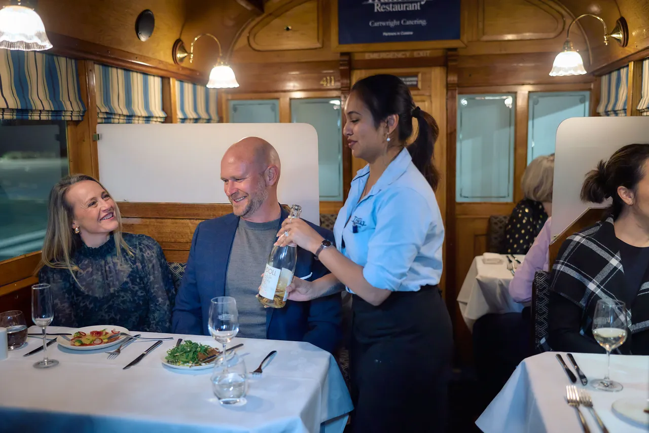 Couple at the Tram Restaurant