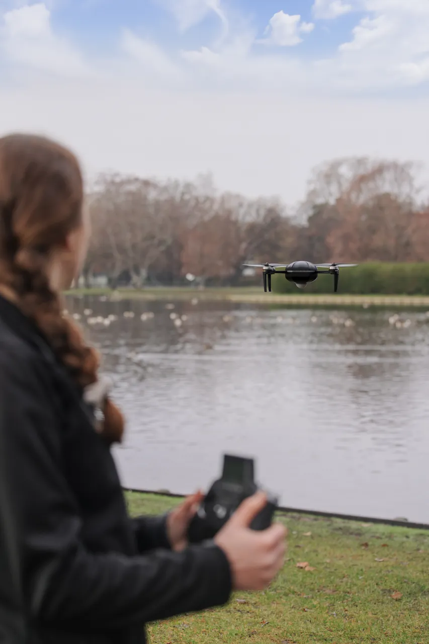 Flying a drone 