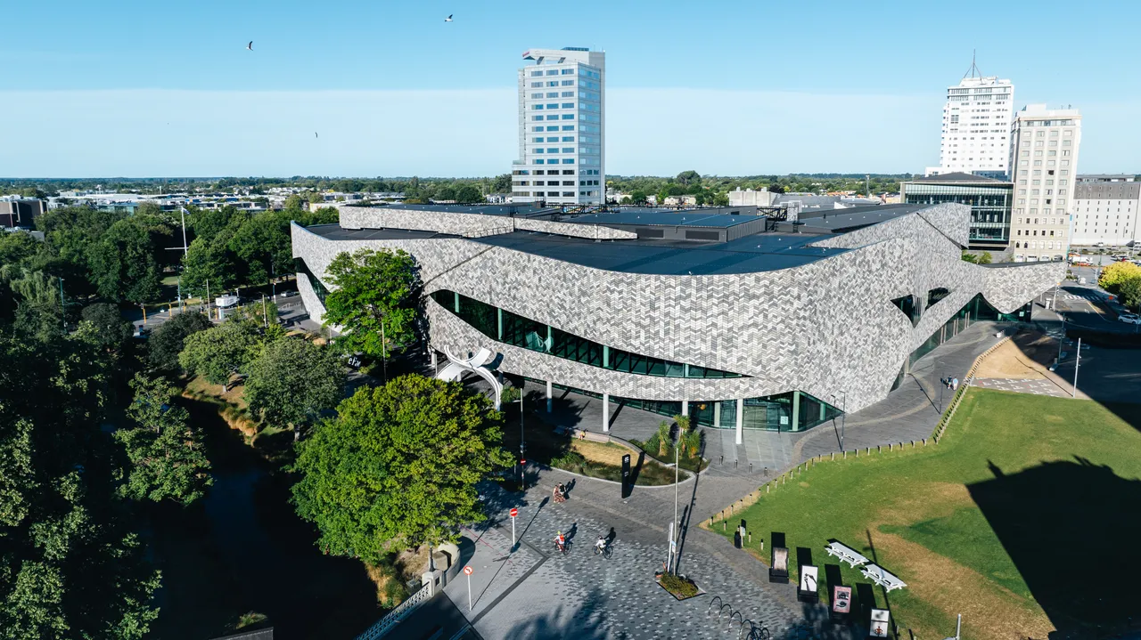 Aerial shot of Te Pae Convention Centre