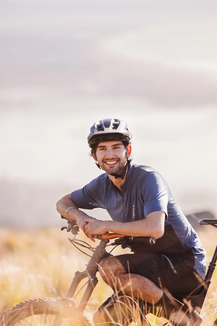 Happy biker