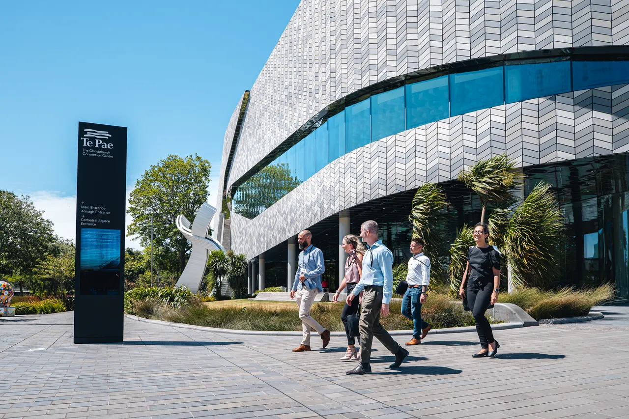 Delegates by Te Pae Convention Centre