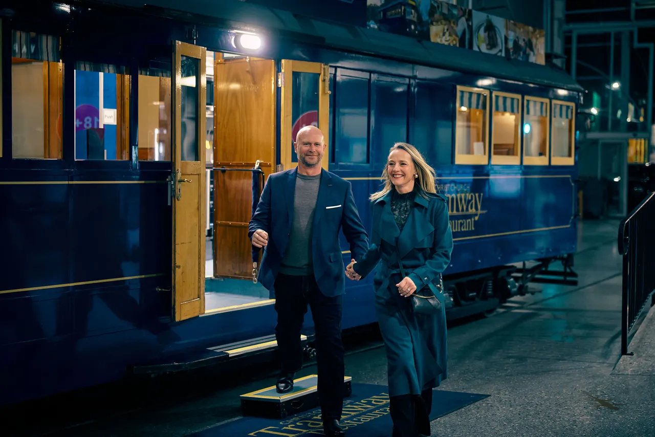 Couple at the Tram Restaurant