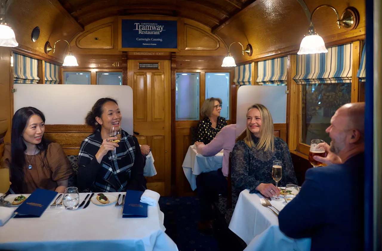 Couple at the Tram Restaurant