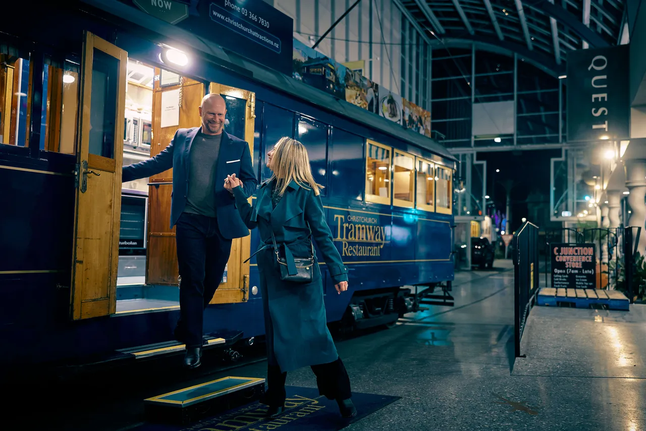 Couple at the Tram Restaurant