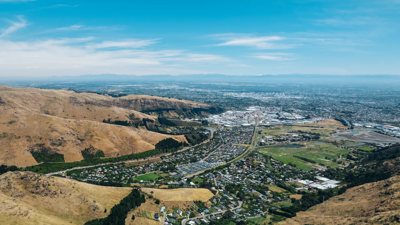 Port Hills look out to city