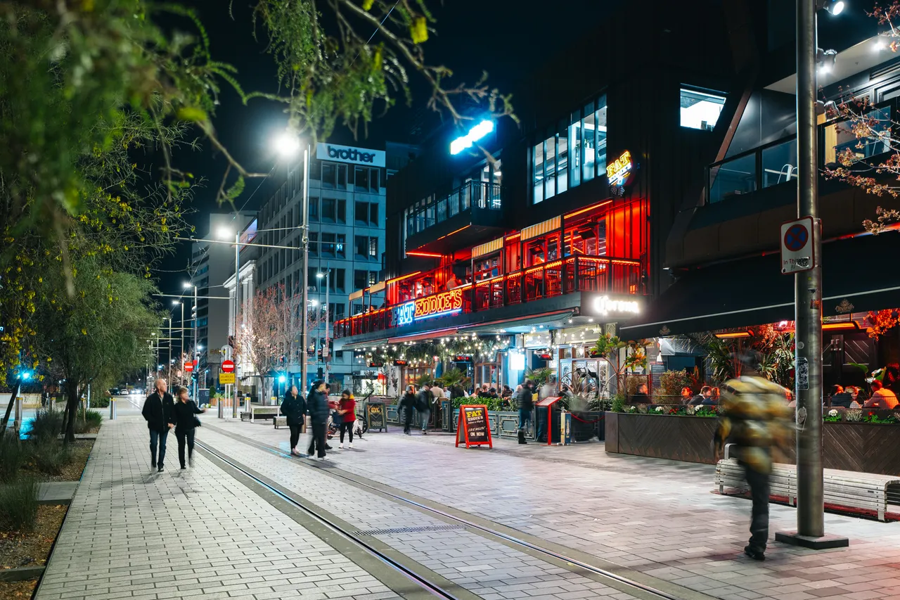 The Terrace at night