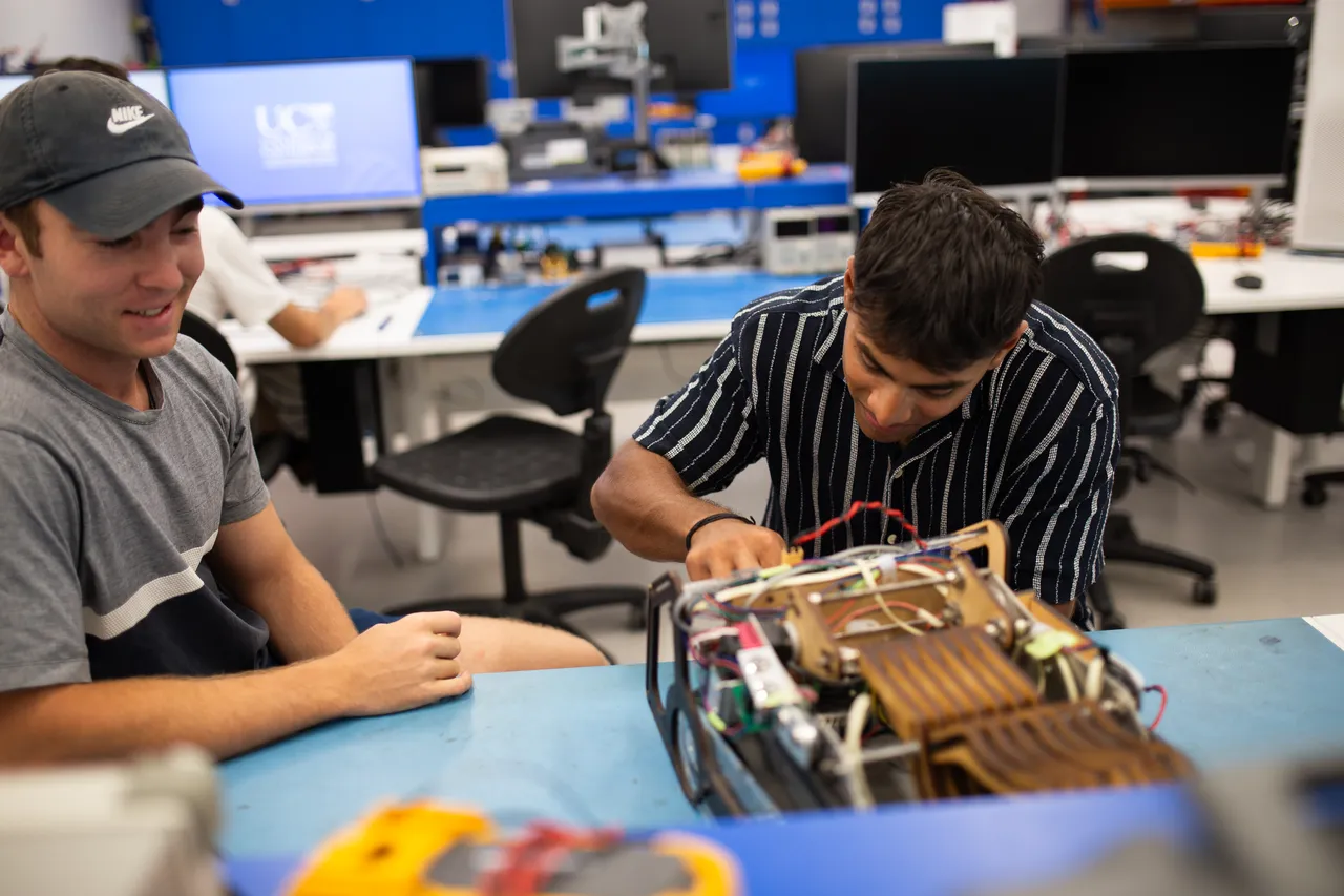 Students working on a project
