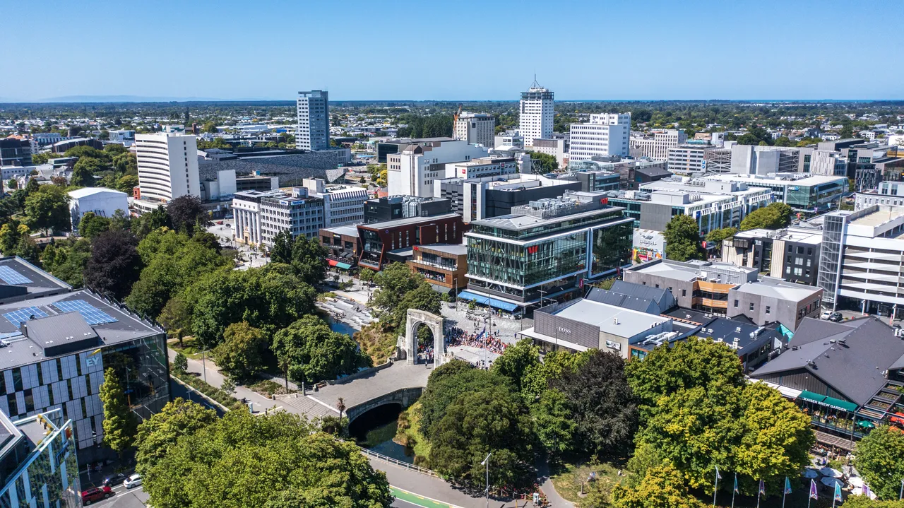Aerial shot of Central City