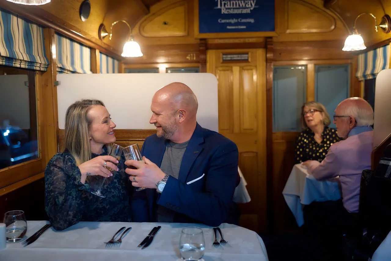 Couple at the Tram Restaurant