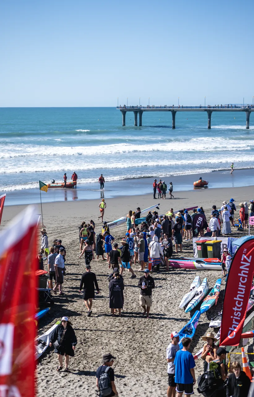 Surf Life Saving Crowds on New Brighton Beach