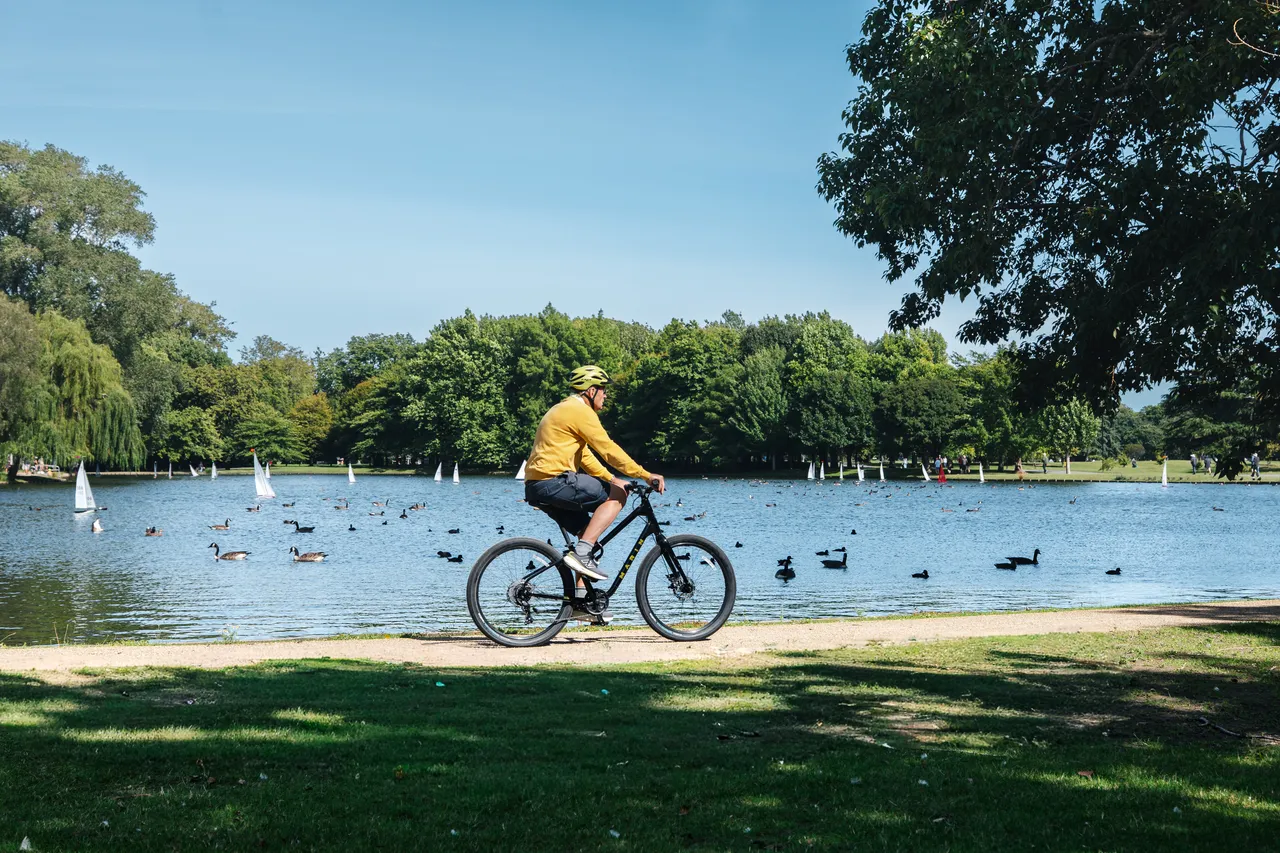 Biking at Hagley Park